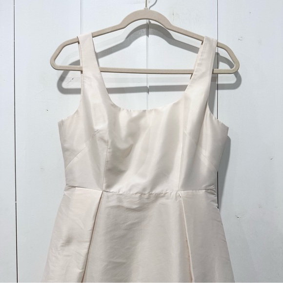 Karen Millen Lydia Millen Petite Taffeta Full Skirt Tailored Midi Dress Cream 6P - Picture 6 of 10